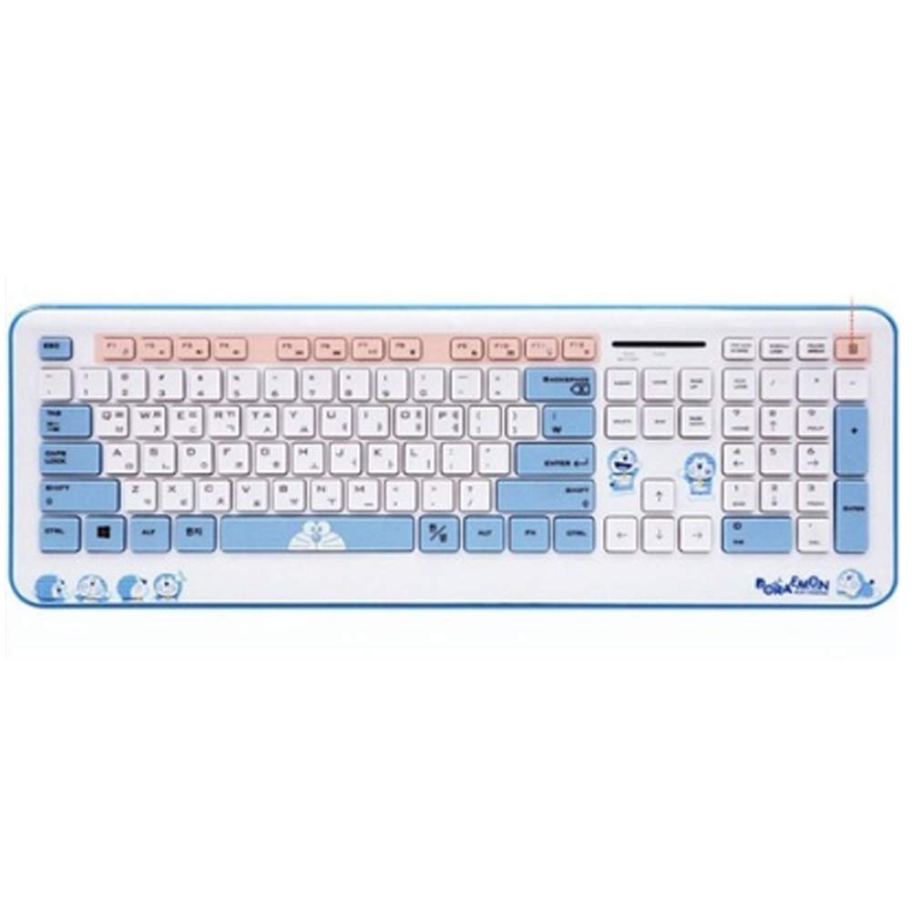 Doraemon Wireless Keyboard and Mouse Set + Doraemon Sticker